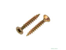 Rexant KR-01-3311-011 Саморез универсальный KRANZ 3х20, желтый цинк, короб (200 шт./уп.)
