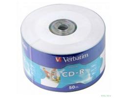 Verbatim  Диски CD-R  80min, 700mb, 52x Ink Print bulk (50шт) [43794]