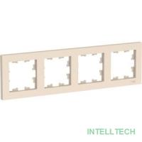 Systeme electric ATN000204 ATLASDESIGN 4-постовая РАМКА, универсальная, БЕЖЕВЫЙ