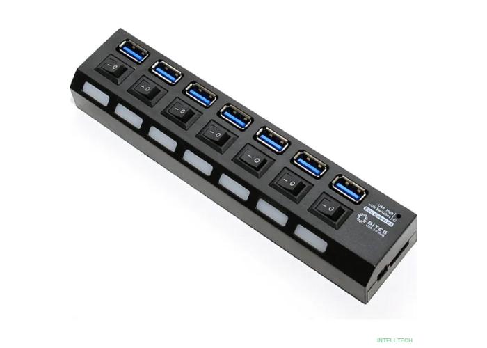 5bites HB37-303PBK Концентратор 7*USB3.0 / БП 5В-2А / 1.2M / BLACK