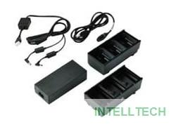 Зарядное устройство Two 3 slot battery chargers (charges 6 batteries) with power supply and Y cable; ZQ600, QLn or ZQ500. EU power cord included