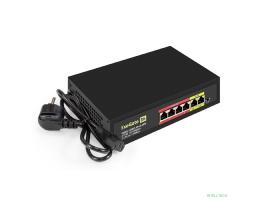 Exegate EX299020RUS Коммутатор неуправляемый ExeGate EDES-1006D.4PoE-48W (6-портовый UTP 10/100 Base-Tx: 4 порта 802.3af (PoE), мощность PoE: 25W, суммарно 48W, 2 порта RJ45 uplink, настенный/настольн