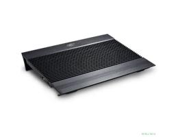 Подставка для охлаждения ноутбука DEEPCOOL N8 BLACK (8шт/кор, до 17", вентилятор 2x140мм,  алюминий, черный, 2USB ) Retail box