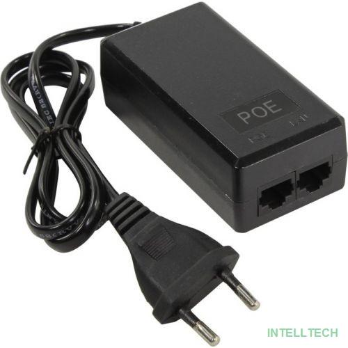 ORIENT SAP-C48POE 1A, PoE инжектор питания 48 Вт, AC 100-240V/ DC 48V, 1.0A, вход: RJ45 LAN 10/100, выход: RJ45 PoE тип B (4/5+,7/8-), совместим с оборудованием PoE IEEE 802.3af, (30672)