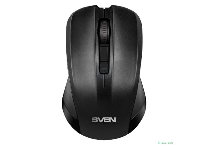 Беспроводная мышь Sven RX-270W чёрная (3+1кл. 800-1600DPI, блист)