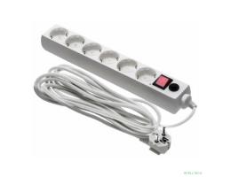 BURO Сетевой фильтр, 6 розеток, 5 метров, (600SH-16-5-W), белый (коробка) {475263}