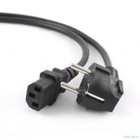 Кабель питания Cablexpert Schuko- C13, VDE, 3х0.75мм2, 10А, с заземлением, 3м, черный, пакет [PC-186-VDE-3M]
