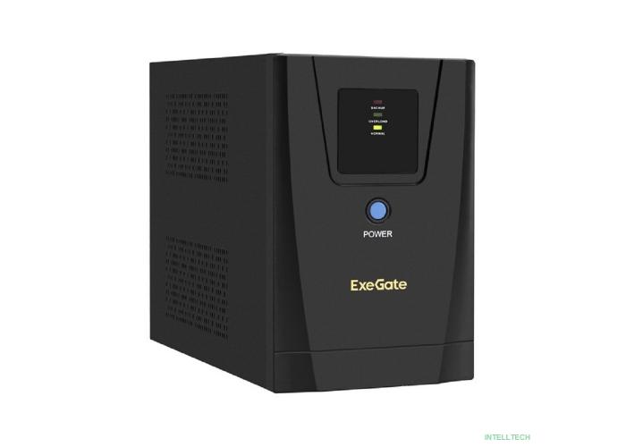 Exegate EX292794RUS ИБП ExeGate SpecialPro UNB-1200.LED.AVR.2SH.3C13.USB <1200VA/750W, LED, AVR, 2*Schuko+3*C13, USB,съемн.кабель, металлический корпус, Black>