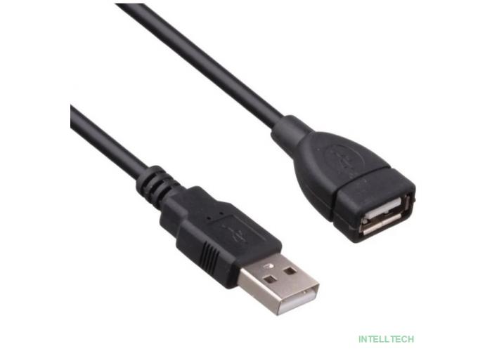 Exegate EX294763RUS Удлинитель USB 2.0 ExeGate EX-CCF-USB2-AMAF-3.0F (Am/Af, позолоченные контакты, ферритовые кольца, 3м)