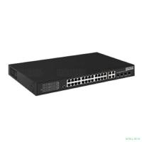 Коммутатор/ OSNOVO PoE коммутатор 24 x 10/100 Base-T PoE,  4 x GE Combo Uplink RJ45/SFP, PoE на порт - до 30W, суммарно PoE до 385W