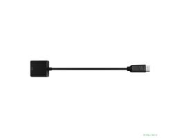 Bion Переходник с кабелем HDMI - DisplayPort, 19F/20M, однонаправленный DP->HDMI, длина кабеля 15см, черный [BXP-A-HDMI-DP-02]