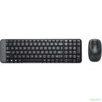 920-003169 Logitech Клавиатура + мышь Wireless Combo MK220 Black USB оригинальная заводская гравировка RU/LAT 