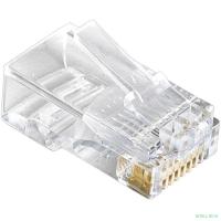 Exegate EX283691RUS Коннектор RJ-45 Кат.6 (8P8C) ExeGate под одножильный кабель, золотое напыление (100шт)