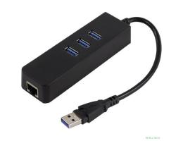 KS-is KS-405 адаптер с USB хабом USB 3.0 RJ45 LAN Gigabit  