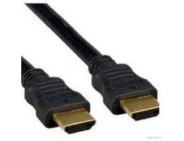 Кабель HDMI Cablexpert CC-HDMI4F-1M, 19M/19M, v2.0, медь, позол.контакты, экран, плоский кабель, 1м, черный, пакет