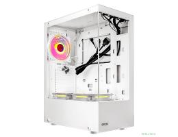 Ginzzu CL310 ATX FAN 3*12LD4 FRGB передняя панель Стекло Белый