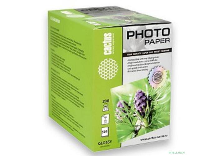 CACTUS CS-GA6200500 Фотобумага глянцевая, 100x150, 200 г/м2, 500 листов.