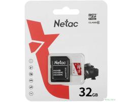 Micro SecureDigital 32GB Netac P500 ECO <NT02P500ECO-032G-R>  (с SD адаптером)