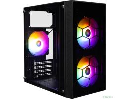 1STPLAYER FIREBASE X1 Black / mATX / 3x120mm LED fans / X1-BK-3F1