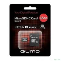 Micro SecureDigital 16Gb QUMO QM16GMICSDHC10U1 {MicroSDHC Class 10 UHS-I, SD adapter}