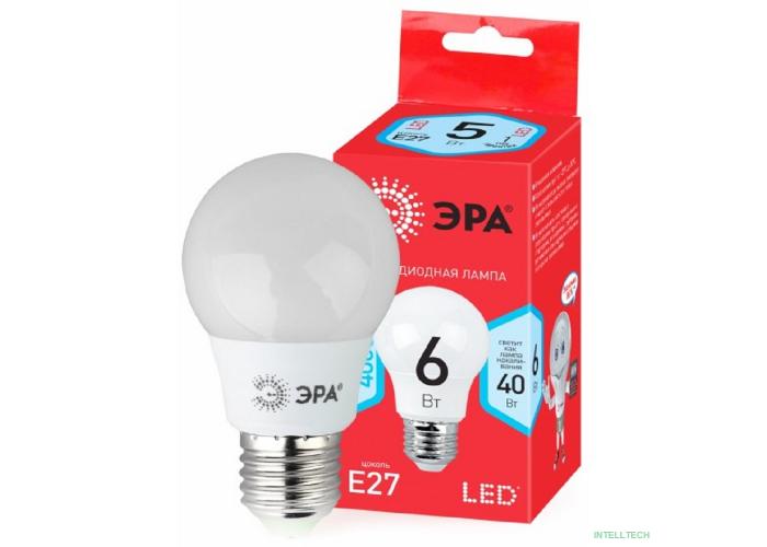 ЭРА Б0050688 Лампочка светодиодная RED LINE LED A55-6W-840-E27 R E27 / Е27 6 Вт груша нейтральный белый свет