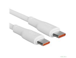 HOCO Кабель USB2.0 Hoco Type-C/Type-C, 5А, 240Вт, X93, 1м, белый, коробка