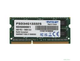 Patriot DDR3 SODIMM 4GB PSD34G13332S (PC3-10600) 1333MHz 