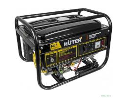 Huter DY3000LX 64/1/10 Электрогенератор {электростартер четырехтактный, 2500Вт, 220В/50Гц,77Дб, принудительное охлаждение, бак 12л,расход бензина 395 г/кВтч, расход масла 6,8, габариты 560х450х4 44кг}