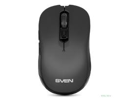 Беспроводная мышь SVEN RX-560SW чёрная (бесшумн. кл. 5+1кл. 800-1600DPI, Soft Touch, блист)