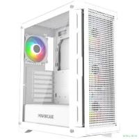Powercase Ultimate White, Tempered Glass, 4x 120mm ARGB fans, ARGB HUB, белый, ATX (CUW-A4)