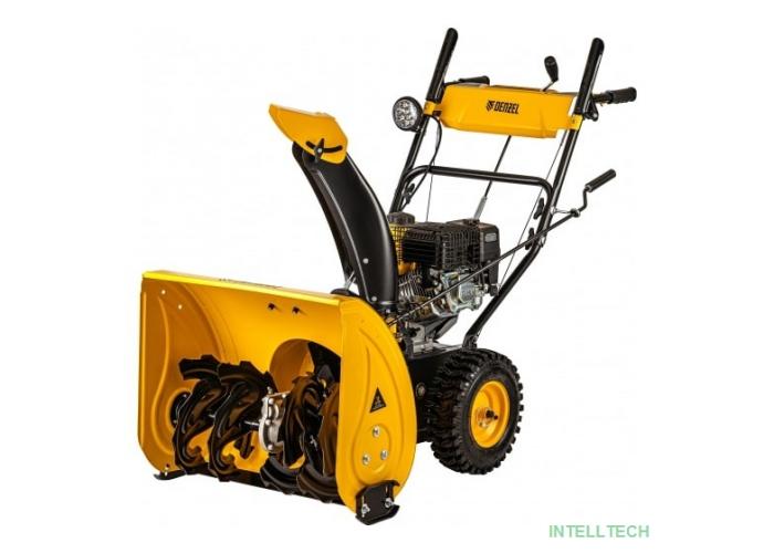 Denzel Бензиновая снегоуборочная машина SBM 610, 212cc, ручной старт, фара [97653]
