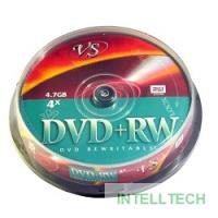 Диски VS DVD+RW 4.7Gb, 4x, Cake Box 10шт.