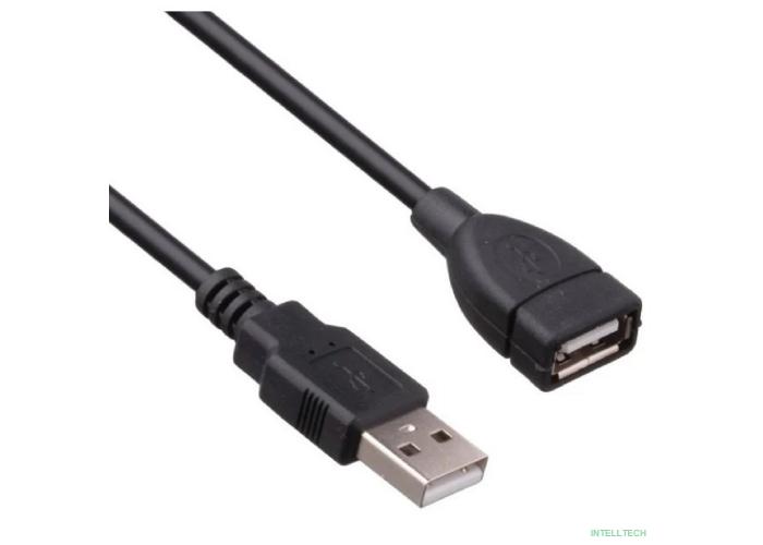 Exegate EX294765RUS Удлинитель USB 2.0 ExeGate EX-CCF-USB2-AMAF-5.0F (Am/Af, позолоченные контакты, ферритовые кольца, 5м)