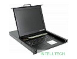 Procase E1708 Консоль однорельсовая , КВМ 8 порт, LCD 17'', single rail console KVM 8 port, LCD D-Sub, USB, разрешение 1280*1024, 8 кабелей