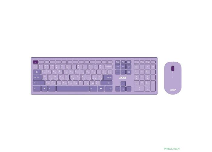 Acer OCC205 [ZL.ACCEE.00D] Комплект (клавиатура+мышь) клав:фиолетовый мышь:фиолетовый USB беспроводная slim 