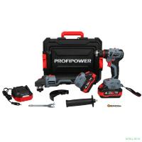 Аккумуляторный бесщеточный НАБОР 2в1 PROFIPOWER ProfiSet-2A20 (Li-ion-2шт 20В, 4.0Ач, З/У, в кейсе, E0080, T0056) [E0220M1]