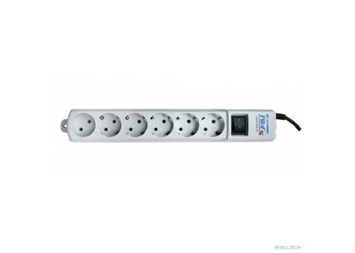 ZIS Сетевой фильтр Pilot - S {5 евро, 1 росс.} 3 м  