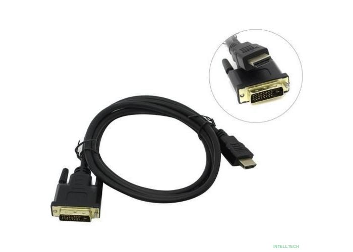 Exegate EX284907RUS Кабель HDMI-DVI ExeGate EX-CC-HDMIM-DVIM-3.0 (19M/25M, dual link, 3м, 2 фильтра, позолоченные контакты)