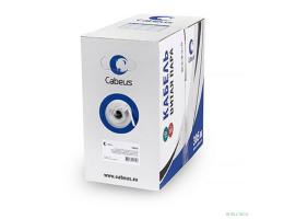 Cabeus UTP-4P-Cat.5e-SOLID-WH Кабель витая пара UTP (U/UTP), категория 5e, 4 пары (24 AWG), одножильный, PVC нг(А)-LS, белый (305 м)