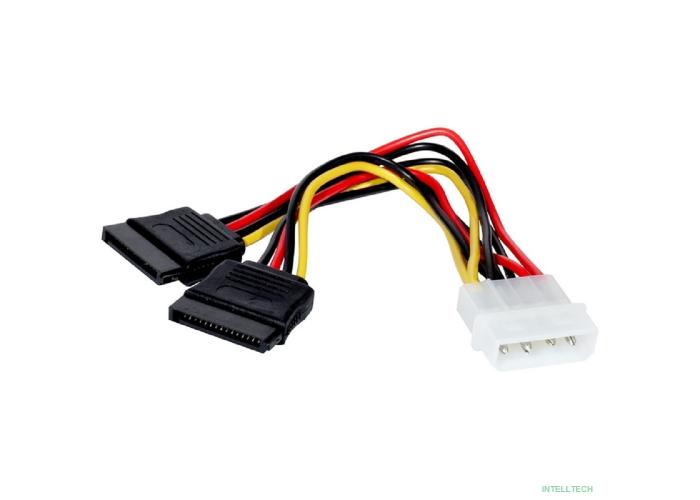 Exegate EX138935RUS Кабель питания 2xSATA (от разъема Molex (IDE)  блока питания), 15см Exegate