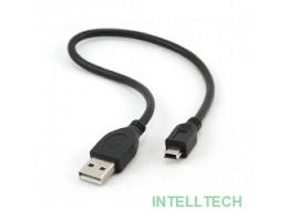 Gembird CCP-USB2-AM5P-1 USB 2.0 кабель PRO для соед. 0,3м AM/miniBM  позол.конт., черный 