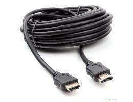 Кабель HDMI Cablexpert CC-HDMI4L-10M, 19M/19M, v2.0, серия Light, позол.контакты, экран, 10м, черный, пакет