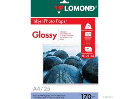LOMOND 0102143  Фотобумага односторонняя глянцевая А4, 170г/м2, 25 листов