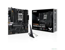 ASUS TUF GAMING A620M-PLUS WIFI (Socket AM5, mATX, 4xDDR5(128GB), 2xDP/HDMI 2.1, 1xPCIe 4.0x16/2xPCIe 3.0, 1xLAN (2.5GbE), Wi-Fi, BT, 4xSATA 6Gb/s, 2xM.2, 2xUSB 3.2, 4xUSB 2.0, 1xPS/2)