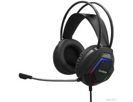 ExeGate Cosmos HS-704GL (объемный звук 7.1, длина кабеля 2.5м, динамик 50мм, 20-20000Гц, RGB подсветка, USB интерфейс, регулировка громкости, Color Box)