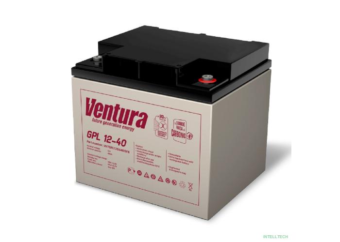АКБ Ventura GPL 12-40   12V/47Ah {F6, ДхШхВ 197х166х176мм, 13.5кг, срок службы 12 лет}