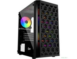 Powercase CMIMTB-L3 Корпус Mistral Micro T3B, Tempered Glass, Mesh, 2x 140mm + 1х 120mm 5-color fan, чёрный, mATX  (CMIMTB-L3)