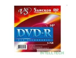 Диски VS DVD-R 4.7Gb, 16x (конверт 5шт.) (620359)