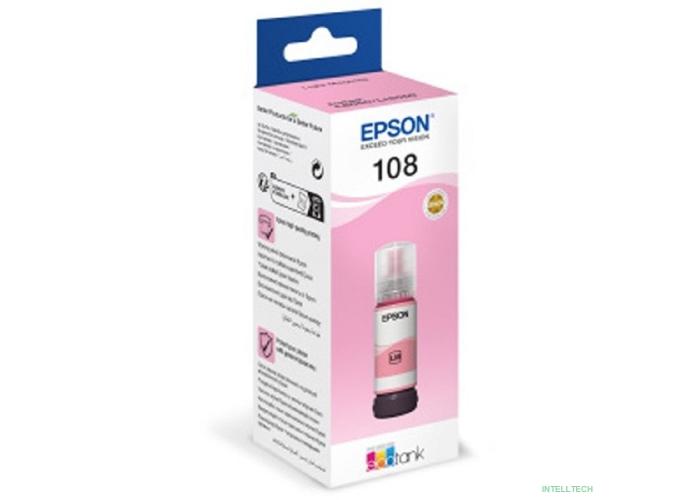 Повреждение упаковки EPSON C13T09C64A  Картридж 108 EcoTank Ink для Epson L8050/L18050, Light Magenta 70