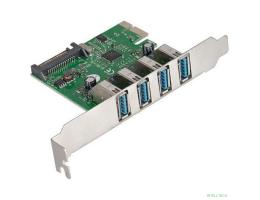 Exegate EX283716RUS Контроллер EXE-314 PCI-E 2.0, 4*USB3.0 ext, разъем доп.питания (OEM)